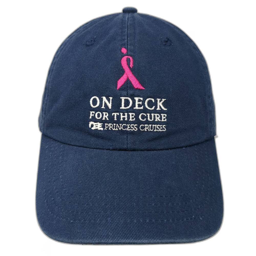 Princess Cruises Baseball Cap Blue One Size On Deck For The Cure Pink Ribbon Hat